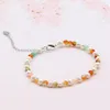 Freshwater Cultured White Pearl Beads Bracelet 4mm Mini Stone Beads Gemstone Bracelet Bangles for Women Jewelry