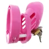 Pink Plastic Device Penis Ring CB6000 CB6000S Cock Cage Cage Penis Sleve Lock Adult Games Sex Toys G7-3-5 Y2011184782856