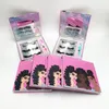 3Pairs Lash Book Fashion Girls Eyelash Packaging Box with Lash Tweezers Short Lashes Natural Dramatic Lashes Eyeliner Packaging Set