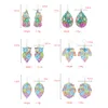 Isang Européen Américain Mode Multicolore Boucles D'oreilles En Métal Couleur Creux Style Traditionnel Boucle D'oreille Pour Les Femmes Bijoux Cadeau