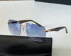 Rectangle Rimless Sunglasses for Men Artist Gold Black Grey Shaded Glasses Mens Fashion Sunglasses uv400 protecton with box