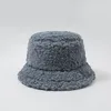 Vinter hink hatt lamm faux päls flickor varma hattar förtjockade plysch fiskare panama casual caps barn gåva 8 färger wq380wll7301000