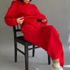 Yeni Sonbahar Kış Eşofman Iki Parçalı Set kadın Kapşonlu Kazak Ve Pantolon 2 adet Kıyafetler Kadın Casual Kadın Jogger Spor Suit1