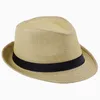 Perfect Unisex Starw Panama Fedora Hats Summer Stingy Brim Beach Travel Caps Colors Выбирайте ZDS220D