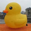Grand canard gonflable de 4m, canard jaune gonflable publicitaire avec LED et souffleur pour la décoration de défilé