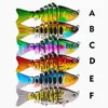 Leurre de pêche ABS de qualité supérieure, 5 couleurs, 9.5cm, 15g, pour truite basse, nageurs multi-articulés, coulage lent, bionique, leurres de natation, bar, eau douce, eau salée