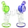 Vintage 10inch Honeycomb PERC Barrel Recycler Glass Bong Hookah Tubos de fumo Burner de óleo com tigela ou banger pode colocar o logotipo do cliente