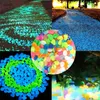 100 pcs / lote brilho no jardim escuro pedras de seixos para passarelas caminho patio gramado jardim jarda aquário decoração luminosa pedras