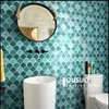 Restaurant Bar dragon scale brick tiles fish scales fan toilet mosaic background balcony wall tile