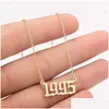 Handmade Personalized Year Number Necklaces Custom Birth Year Initial Necklace Pendants For Women Girls Jewelry sqcFBN dhseller2010