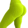 Pantaloni da donna Leggings in stile europeo e americano sportivi Yoga pantaloni attillati per il sollevamento dell'anca jacquard traspirante