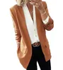 Fêmeas femininas blazers mulheres designers roupas 2021 cardigan escritório sólido senhora outono casaco preto feminino formal manga longa jaqueta mulher po