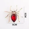 Mode Strass Spider Broche Insect Pak Revers Pin Hoed Kleding Sjaal Gesp Mannen Vrouwen Accessoires