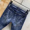 jeans da uomo in denim moda italia jeans da uomo veri jeans strappati urbani casual decorati con cerniera slim lavata