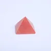 Pirâmide-Finest Big Red Crystal Crystal Melting Pyramids Gemstone 1.18 "Esculpida Pyramidal Crystal Curing Crafts