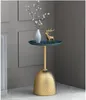 Side table simple and creative light luxury iron tea tables sofa side table simple small round table corner tables