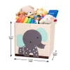 Cube Oxford Cloth Animal Embroider Folding Storage box kid Toys organizer children Sundries Storage Basket organizador 33*33*33 LJ200812