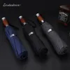 Umbrellas Genuine Brand Large Folding Umbrella Rain 1.2 Meters Business Men Automatic Windproof Male Parasol Dark Blue And Black 220929