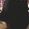モールゴスY2KハイウエストジャンスカートEガール美学ブラックデニムビッグポケットでプリーツグランジパンク衣装w220314