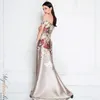 Vestido Miss Universo Zuhair Murad Arabic Evening Gowns Mermaid Gold One Shoulder Crystal Beaded Lace Tulle Prom Celebrity gowns Dresses