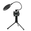 Universal Foldable Adjustable Desktop Microphone Pop Filter Holder Stick Desktop Tripod Stand Anti-Spray Net Kit