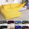 Elastiska fasta slipstolar Couches L Formade hörn Sofa Skydd för vardagsrumsmöbler Sectional Couch Cover Protector 201222