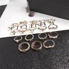 2021 Knuckle Rings for Women Charm Vintage Stackable Rings Set Girls Bohemian Retro Crystal Joint Finger Ring Gold Plated Ring