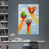 Colorful Bird Posters Canvas Prints Modern Home Decor Ostrich Pictures Wall Art Pictures For Living Room Graffiti Street Art262J