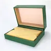Fournisseur d'usine vert de luxe avec boîte d'origine Boîte en bois Boîte Papiers Carte Boxescases Boîte de montre Rolexs1253793