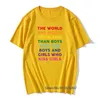 Bigger Problems T-Shirts For Men Pride Gay Lesbian Bisexual Rainbow LGBT LGBTQ Tee Shirt O Neck Pure Cotton Tops T Shirts Y220214