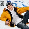 Tiger Force Oversize Winter Ski Sport For Men Waterproof Snow Fake Two Hooded jacket Male Thicken Coat LJ201222