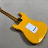 Nouveau! Vibrato Yngwie Malmsteen, guitare électrique grosse tête st, jaune crème rétro, sillet en laiton, protège-coque