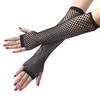 Kvinnor Mode Fishnet Fingerless Long Gloves Leg Arm Cuff Party Wear Fancy Dress För Kvinnor Sexiga Vackra Varmare Maskhandskar