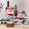 Christmas Wine Glass Set Santa Claus Snowman Christmas Decorations For Home Christmas Cup Cover Navidad Decor Happy New Year