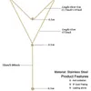 Простая Y-образная форма дизайн из нержавеющей стали хрустальное ожерелье из нержавеющей стали для женщин Rhinestone Crystal Choker ювелирные изделия G220310