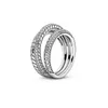 2022 Bague de mode 925 Argent empilable Fleur infinie Princesse Forme de coeur Convient pour Pandora Dames Couple Bijoux de luxe Cadeau de la Saint-Valentin