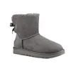 Diseñadores de alta calidad Botas para la nieve Mujer Clásico con zapatos de piel para mujer Chica Dama Invierno Arco Rodilla Zapatillas planas Tobillo Plataforma Trai N8pw #