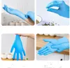 2022 100 stks Hoge kwaliteit wegwerp blauwe nitril handschoenen poeder gratis voor inspectie industriële lab en supermaket zwart wit comfortabel