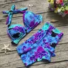 Muolux 2020 Backless Floral Print Tankini Swimsuit Kobiety Bikini Set Retro Kostium Kąpielowy Plus Rozmiar XXXL Stroje kąpielowe Dwa kawałek biquini t200708