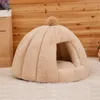 Pet Cat Dog Cute House Bed Mat Warm Soft Removeable Kennel Nest Pet Basket Tyteps Funny Fruit Pumpkin House For Cat Dog House 201119