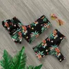 Hoge taille bikini bloemen badmode dames bandeau zwempak zwerver strandkleding sexy bedrukte bikini set push -up badpak t200508