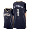 Zion 1 Williamson Men Jeseys Retro Lonzo 2 Ball Brandon 14 Ingram Basketball Jersey 2021 City New OrIeans