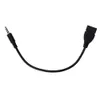 Черный 3,5 мм мужской Audio Aux Jack Plug до USB 2.0 Тип женский ОТГ кабельный конвертер адаптер