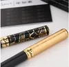 Luxury Picasso 902 Rollerball pen Black Golden Plating Engrave Business office supplies High quality Writing options pens with Box4423936