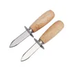 Wood-handle Oyster Shucking Knife tools Stainless Steel Oysters Knives Kitchen Food Utensil Tool SN4471