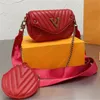 2021 Mode Schoudertas New Wave Lederen Cross Body Tas Twin Set Satchel Handtas Voor Mannen Verziend Mini pakket Multi Pochette