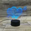 Articles de nouveauté 3D LED Coeur Veilleuse 7 Couleur Changeable Port USB Lumières Bureau Lampe De Table Saint Valentin Cadeau D'anniversaire Panneau Acrylique Chambre Décoration Éclairage ZL0266