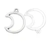 100 pcs/lot tibétain argent plaqué creux lune pendentifs à breloques pour la fabrication de bijoux Bracelet bricolage à la main 27x22mm