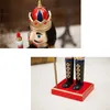 38 cm Ahşap Fındıkkıran Bebek Asker Minyatür Figürinler Vintage El Sanatları Kukla Oyuncaklar Yeni Yıl Noel Süsler Ev Dekorasyonu LJ201128