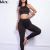 Kliou Women Fitness Fitness Два пьесы женские сексуальные набор спортивного бюстгальтера Спортивные лучшие тренировочные брюки высококачественные тренировочные костюмы LJ201125